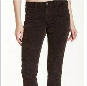 Joe's Snakeskin Velvet The Skinny Asphal Pants 24